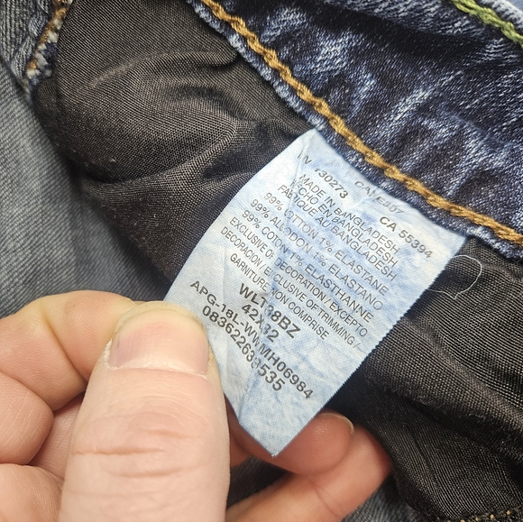 Wrangler Retro Slim Straight 42x32 Stretch Jeans - Picture 5 of 8